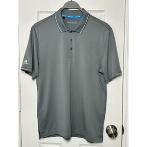 Adidas‎ Climachill Mens Golf Polo Shirt Gray Short Sleeve Performance Size Large